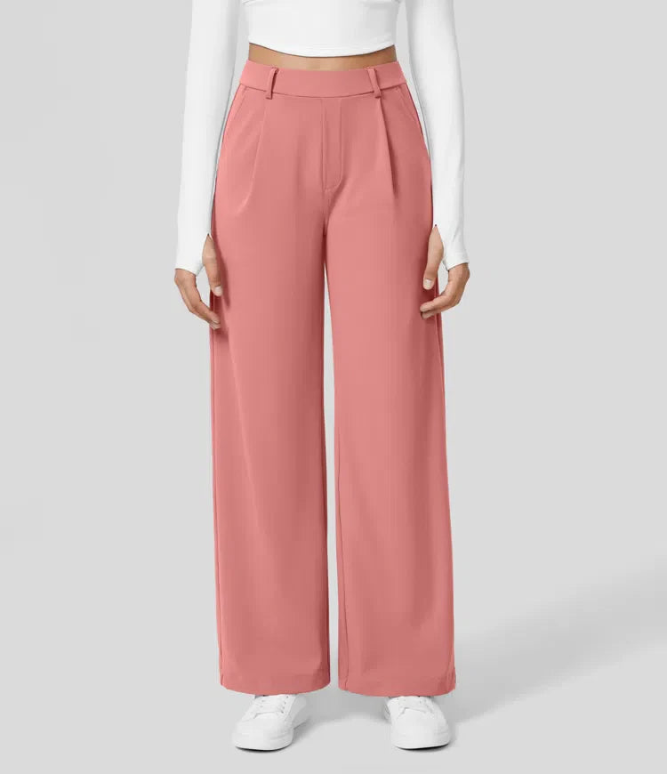 Nadine™ Hoge Taille Pantalon met Zijzakken