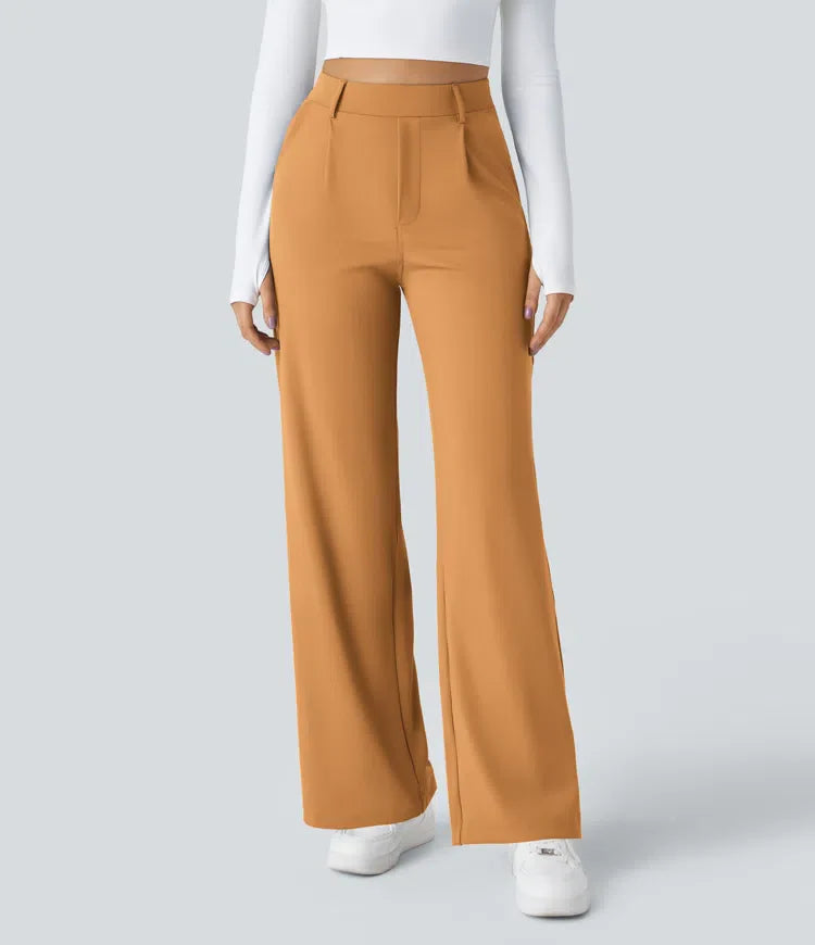 Nadine™ Hoge Taille Pantalon met Zijzakken