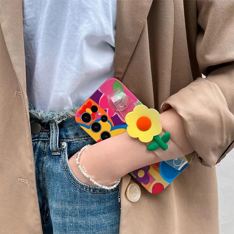 Cartoon wristband Flower Silicone Case