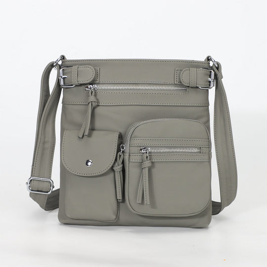 Metz™ Schultertasche Schultertasche aus weichem Leder mit mehreren Fächern