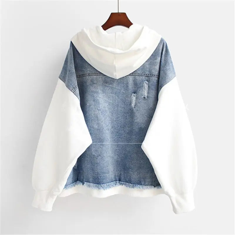 Gina |  Denim Hoodie